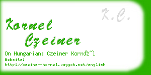 kornel czeiner business card